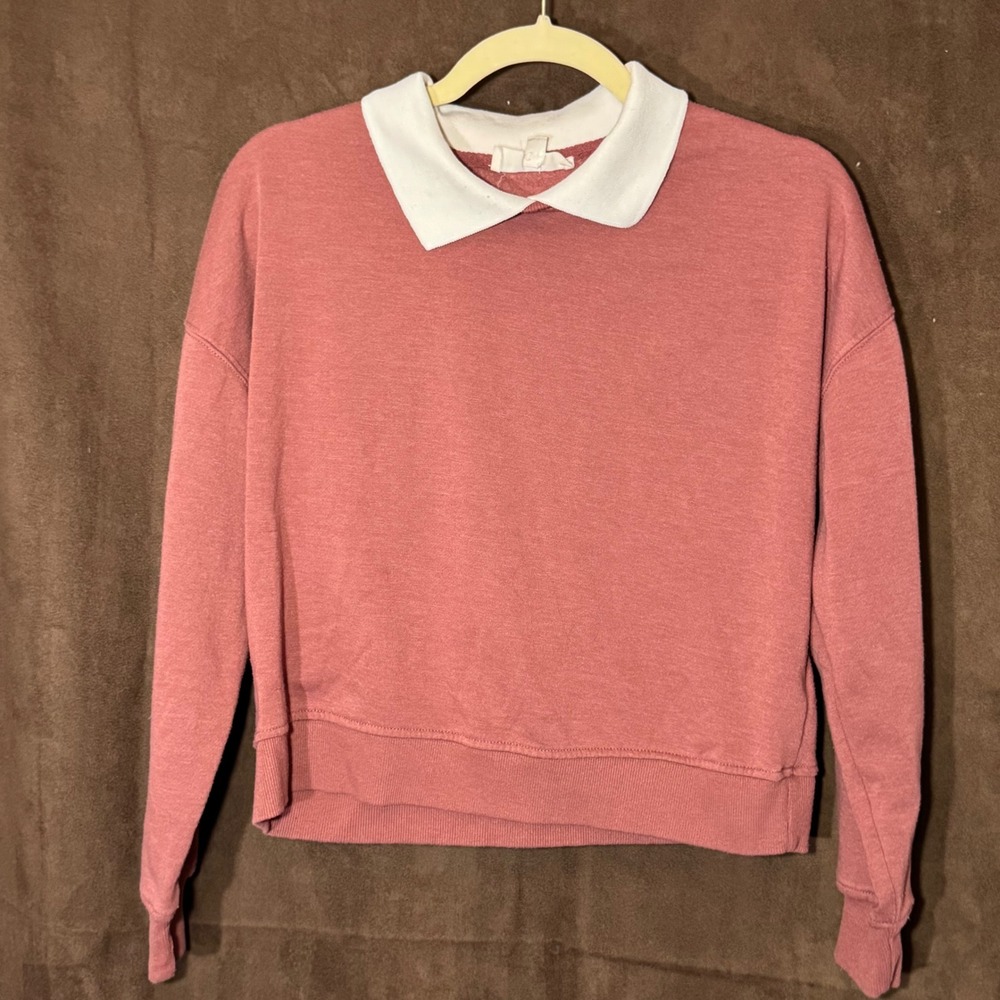Hippie‎ Rose Womens Small Sweatshirt Long Sleeve Collar Neck Pullover Top